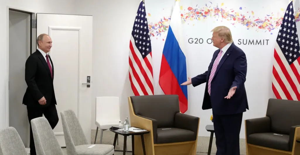 President Trump warns to walk out if Putin fails to make peace treaty.
