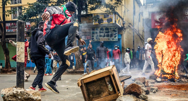 Kenyan Anniversary Protests turns into violent clashes.